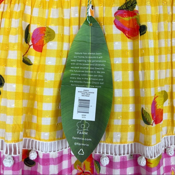 NWT | FARM Rio Mixed Picnic Maxi Dress - Picture 8 of 8
